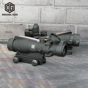 SPECPRECISION TA31 4x32 USMC RCO Riflescope M4 M4A1 Red Chevron Reticle Fiber Optics Illuminated With RMR Dot Sight Combo