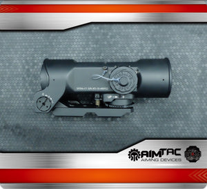 OS 4X Fixed Dual Purpose Red illuminated Optical Sight with Rubber Covers