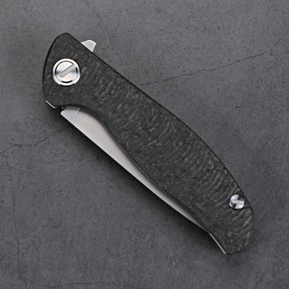 Kanedeiia F3 Titanium+Carbon Fiber Handle K110 Blade Folding Pocket Knife