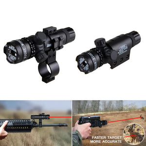 Tactical Red/Green Dot Laser Sight Adjustable Switch 650nm/532nm Laser Pointer For 11mm-21mm Ring Rifle Gun Scope Hunting Lazer