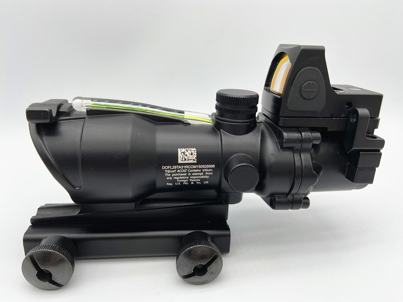 Trijicon ACOG Style 4X32 Real Fiber Source Red or Green Illuminated Scope w/ RMR Micro Red Dot