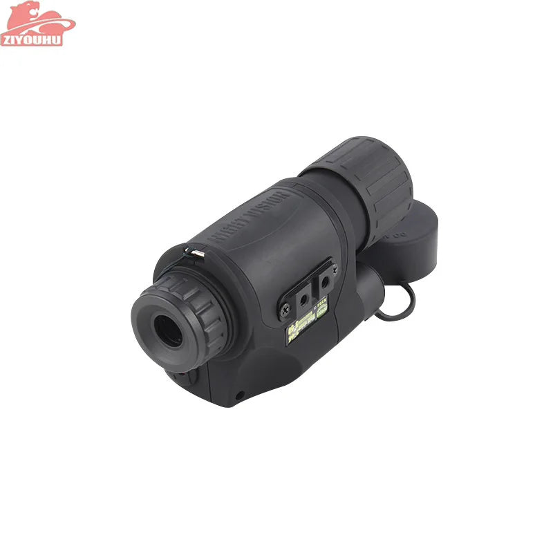 PN55-1 Compact Helmet Night Vision Hunting Monocular 1x24 Head Mounted Imaging Infrared Night Vision Scope View in Full Darkness