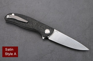 Kanedeiia F3 Titanium+Carbon Fiber Handle K110 Blade Folding Pocket Knife