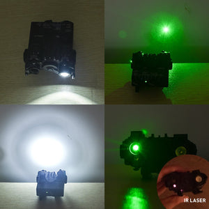 WADSN Airsoft Tactical DBAL-A2 Red Green IR Laser Sight Flashlight DBAL LASER Torch Aiming Strobe Lights