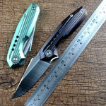Twosun Knife TS194 Flipper Fast Open Titanium Handle D2 Steel Folding Pocket Knife