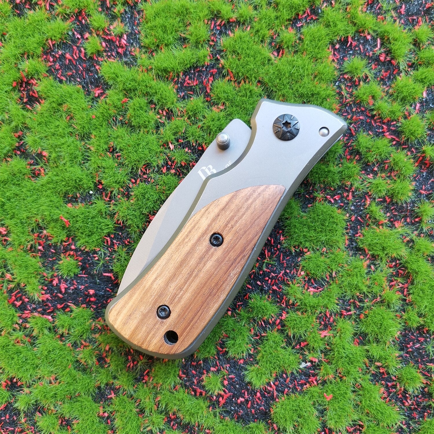 57HRC Wood Handle Mini Pocket Knives 7CR15MOV Steel Blade