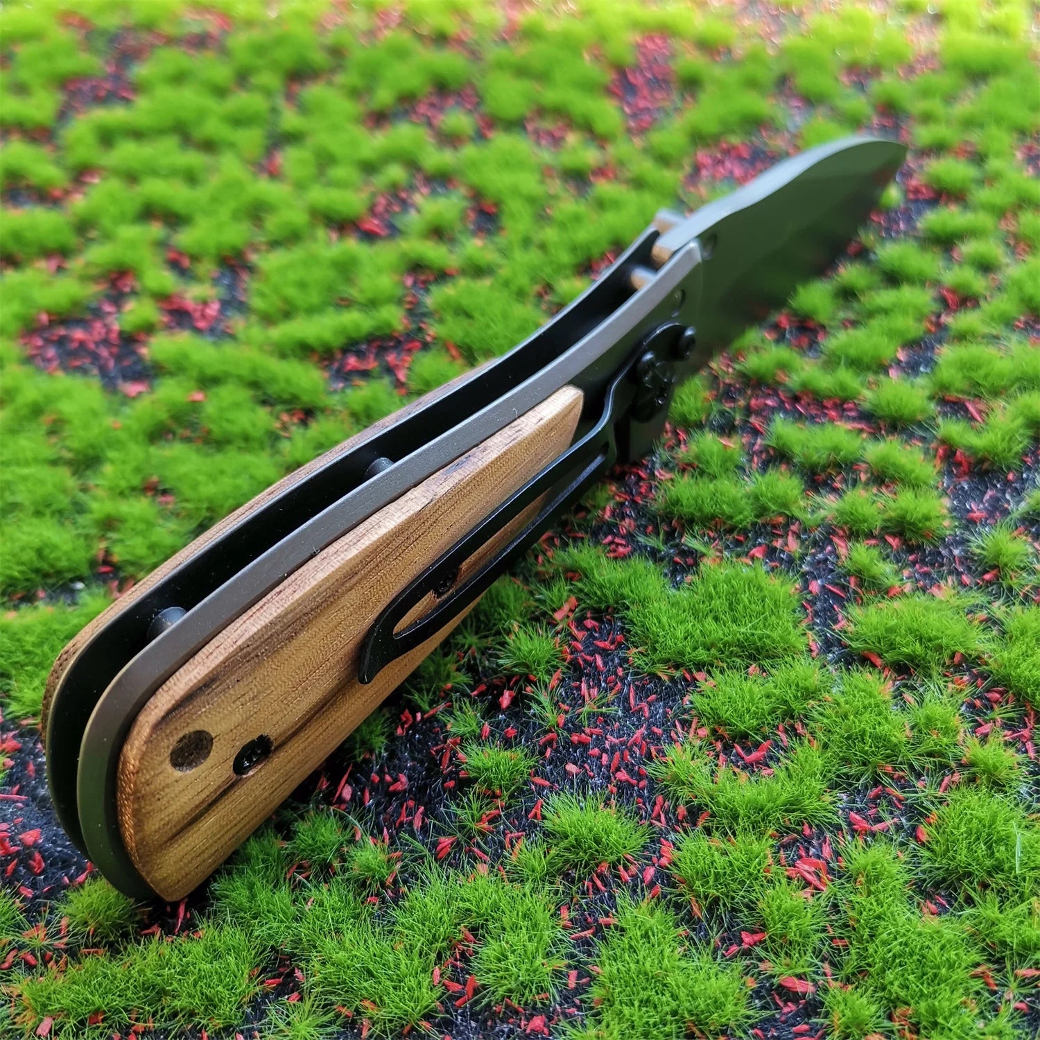 57HRC Wood Handle Mini Pocket Knives 7CR15MOV Steel Blade Outdoor Camping EDC Tool Folding Knife Sharp Fruit Knife