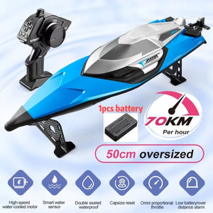 50 CM big RC Boat 70KM/H Professional Remote Control High Speed Racing Speed Boat Endurance 20 Minutes