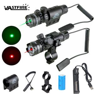 Tactical Red/Green Dot Laser Sight Adjustable Switch 650nm/532nm Laser Pointer For 11mm-21mm Ring Rifle Gun Scope Hunting Lazer