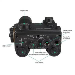 2024 NEW DBAL-A4 DUAL BEAM AIMING LASER with Infrared Spot/Flood Illuminator/tactical Light/Green Laser for 7.62/5.56 Airsoft