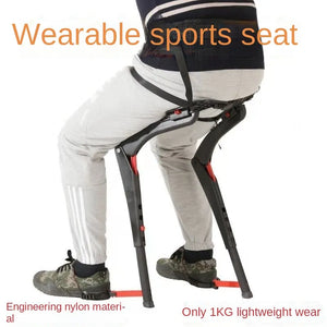 Exoskeleton Wearable Sports Lightweight Folding Chair Fishing Folding Stool Outdoor Portable Travel Multifunctional Seat  new