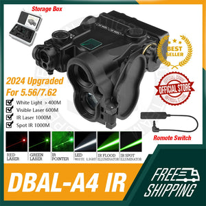 2024 NEW DBAL-A4 DUAL BEAM AIMING LASER with Infrared Spot/Flood Illuminator/tactical Light/Green Laser for 7.62/5.56 Airsoft