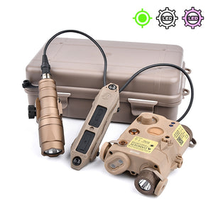 WADSN PEQ15 Red Dot Laser Aiming IR Battery Box Surefire M300 M600 Flashlight Tactical Dual Control Remote Switch Fit 20mm Rail