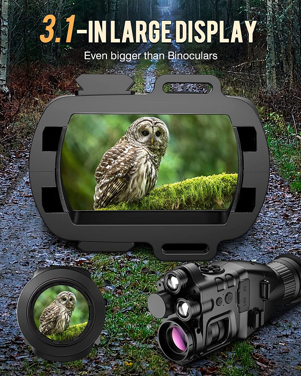 940nm Infrared Night Vision Scope CY789 Digital Night Vision Monocular 1080P HD Recorder