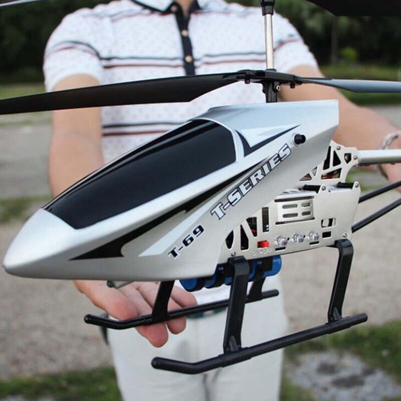 80CM Large Big 3.5CH Metal Frame Gyro With LED Lights 2.4Ghz Radio Remote Control Electric RC Helicopter