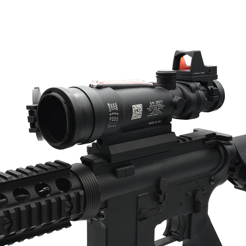 Holy Warrior TA11 3.5X35 Real Red Fiber Optic Illuminated Glass scope with Red Dot with Full Markings for Hunting Airsoft