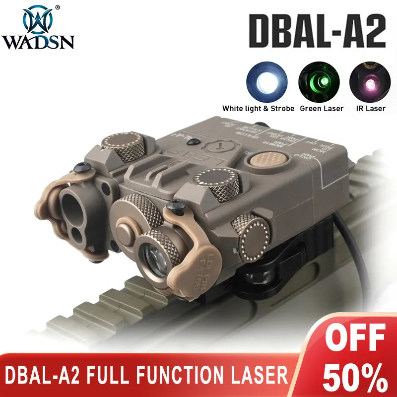 WADSN Airsoft Tactical DBAL-A2 Red Green IR Laser Sight Flashlight Hunting Rifle DBAL LASER Torch Aiming Weapon Strobe Lights