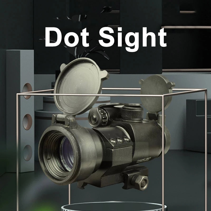 Dot Sight Black Metal White Engraved Red / Green 2 Levels Each High Mount Optical Machine Accessories