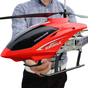 80CM Large Big 3.5CH Metal Frame Gyro With LED Lights 2.4Ghz Radio Remote Control Electric RC Helicoper Kids Children Gift Toys