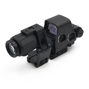 Holy Warrior EXPS3 Holographic Red Dot Sight with G43 3X Magnifier with Fast Optic Riser and FTC Mount Combo with Full Markings
