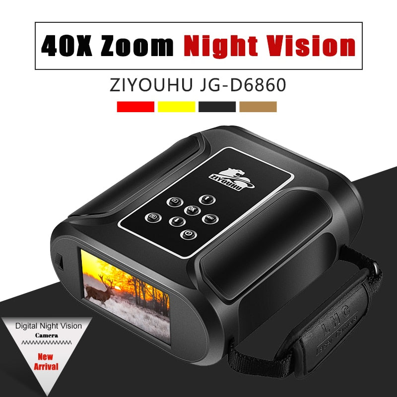 Long Range 40X Zoom Digital Night Vision HD Camera WIFI 850/940nm Laser Camcorder Auto. Focus Night Monitor