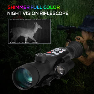 Full Color Night Vision Telescope Monocular Nightshot Vision Scope Digital Rangefinder Ballistic Computer Scope 1080p