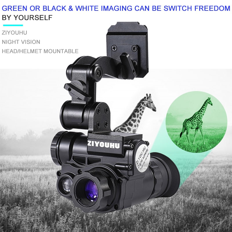 1-6x Zoom Head-Mounted HD IR Night Vision Goggles Black/White /Green Imaging Digital Night Viewer Monocular