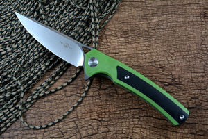 TWOSUN Flipper Fast Open D2 Blade Satin G10 Handle Folding Pocket Knives TS81 Ceramic Ball Bearing Folding Pocket Knives