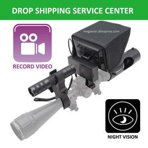 Night Vision 720p Video Recording Camera VCR Scopes Optics Sight 850nm Infrared Laser Flashlight LCD Monitor
