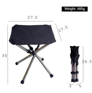 Anywhere Portable Stainless Steel Stool Adjustable Chair Oxford Cloth Seat Maximum Weight Of 353 lb