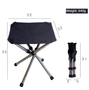 Anywhere Portable Stainless Steel Stool Adjustable Chair Oxford Cloth Seat Maximum Weight Of 353 lb