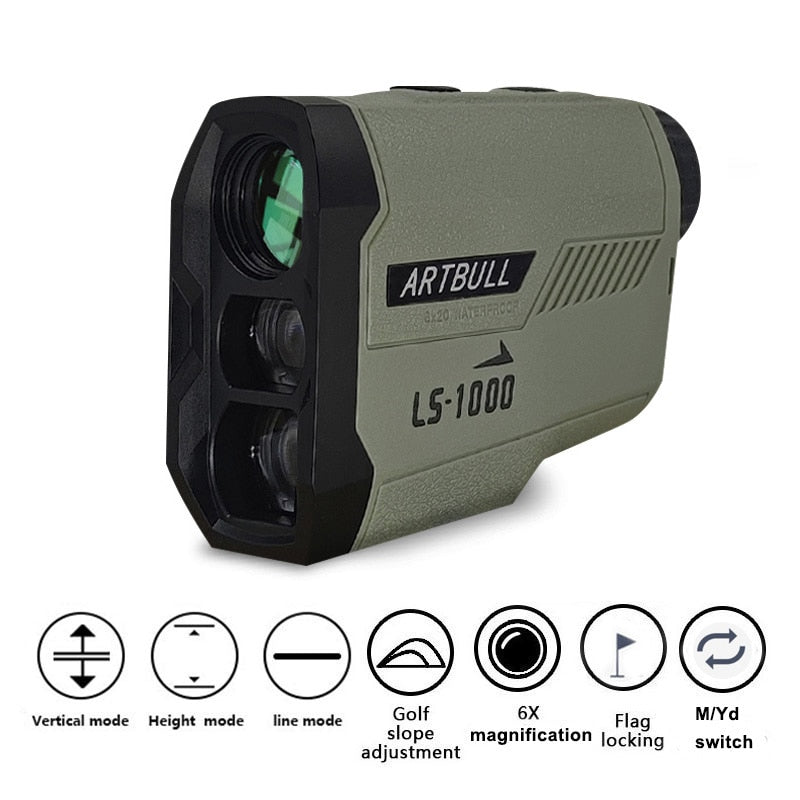 Golf Rangefinder 650m 1000m Telescope Golf Slope Adjusted Mode Flag-Lock Sport Laser Distance Meter