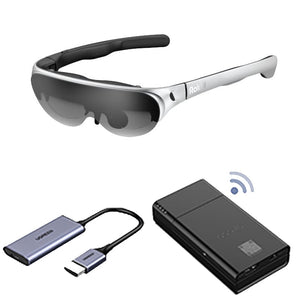Rokid Air AR Smart Glasses Non-VR Glasses Foldable Home Game Viewing Device with 1080P OLED Dual Display, 43°FoV, 55PPD