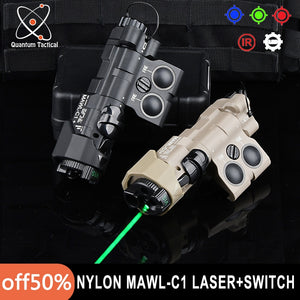 Nylon Plate MAWL-C1+ Laser White LED Red Green Blue MAWL Laser IR Illumination Flashlight Strobe Dual Switch