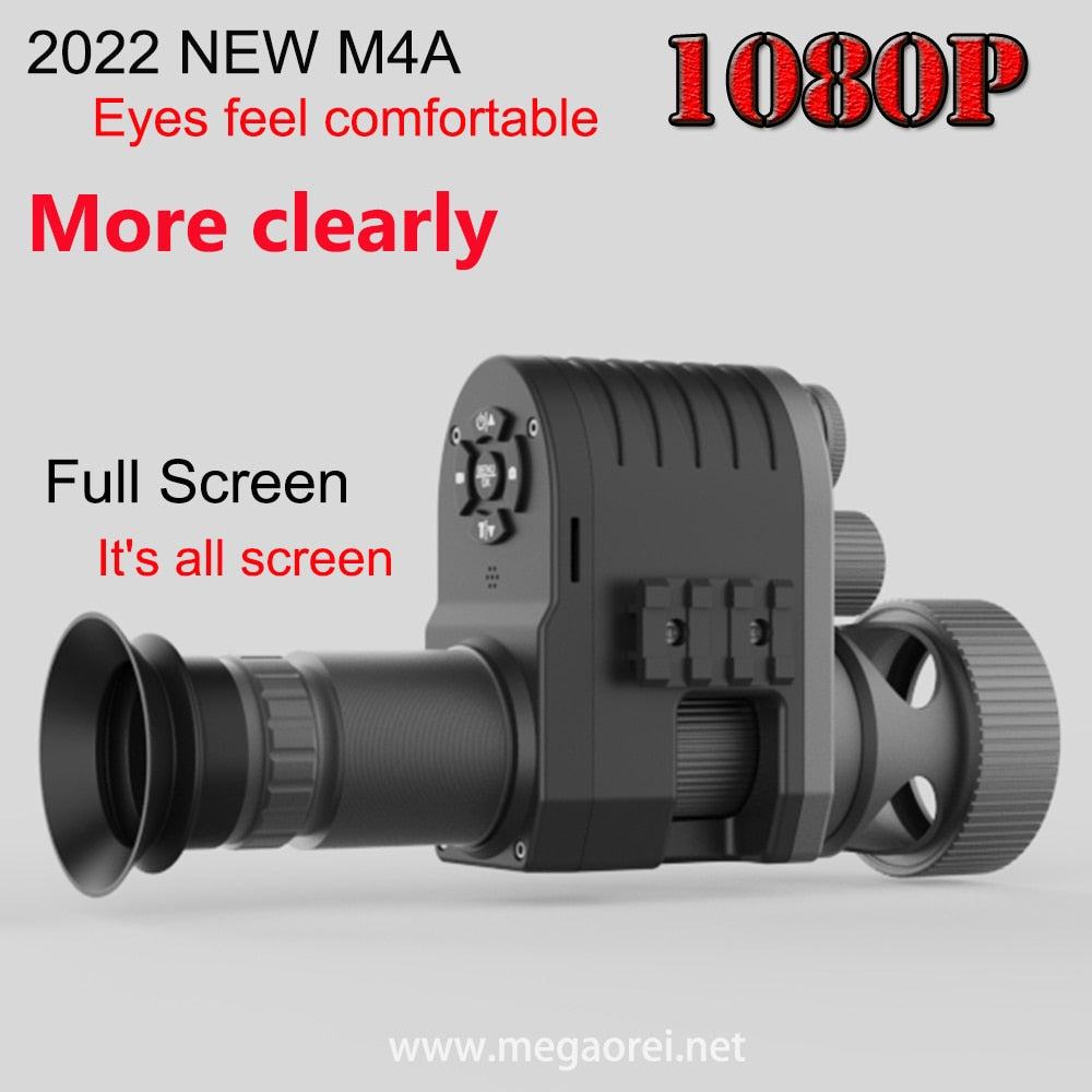 4A Telescope Sight Binoculars Monocular Add On Night Vision Scope Camera Video 1080p HD Screen 4x Zoom