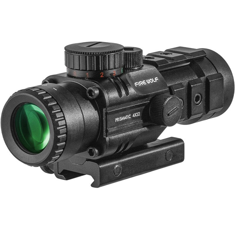 Fire Wolf 4X32 Scope Optical Sight Rifle Scope Green Red Dot