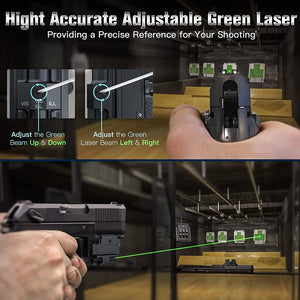 800 Lumens Weapon Gun Light Red Green Laser Sight Pistol Light Red Green Dot Sight Combo Rechargeable Flashlight for Picatinny
