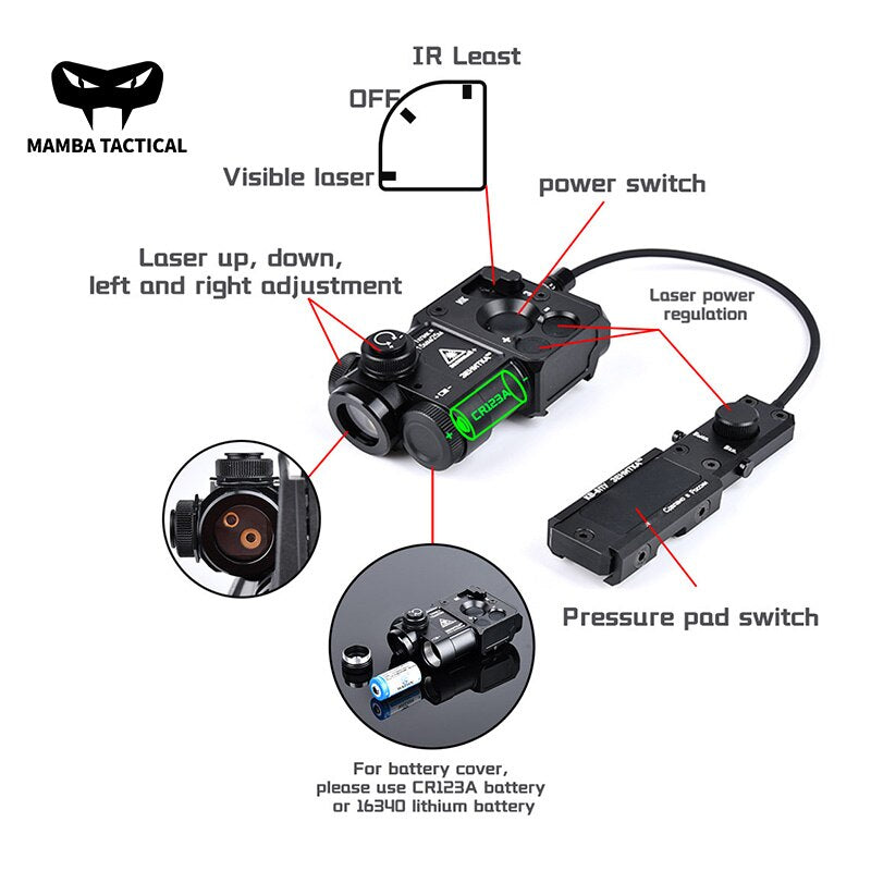 4 green IR Laser KV-5PU Switch Designator Point NGAL MAWL Accessories