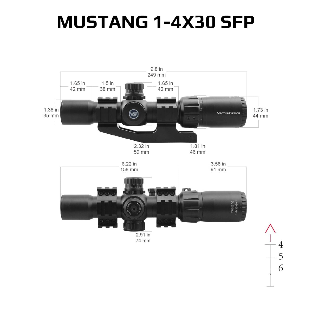 Vector Optics 1-4x24 1-6x24 SFP/FFP LPVO Riflescope Airguns Hunting CQB