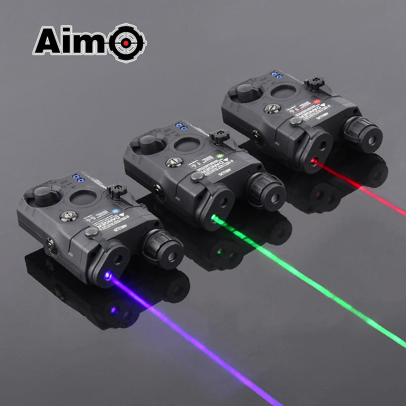 AN/PEQ-15 Green/RED/BLUE Dot Laser Indicator + White LED Flashlight 200 Lumens Fit 20mm Rail