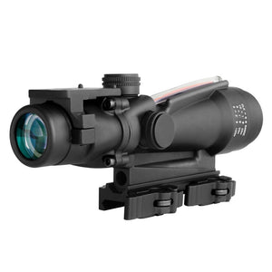 Trij ACOG 3.5x35 Riflescope Red Fiber Optical Scope Sight With RMR Red Dot Optics Killflash QD Mount For 20mm Rails