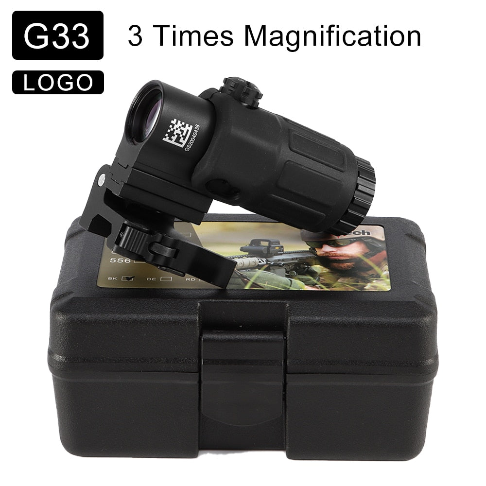G33 G43 Sight 3X Magnifier G43 G33 Scope With Switch Quick Detachable QD Mount Apply Red Dot 558