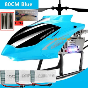 80CM RC Helicopter 3.5CH Alloy Frame Anti-Fall LED Lights 150 Meters Electric Remote Control Helicopter Toy