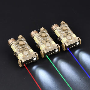 NGAL Metal IR Laser Flashlight White LED Red Green Blue Laser Strobe Light PEQ15 DBALA2 Fit 20mm Picatinny Rail