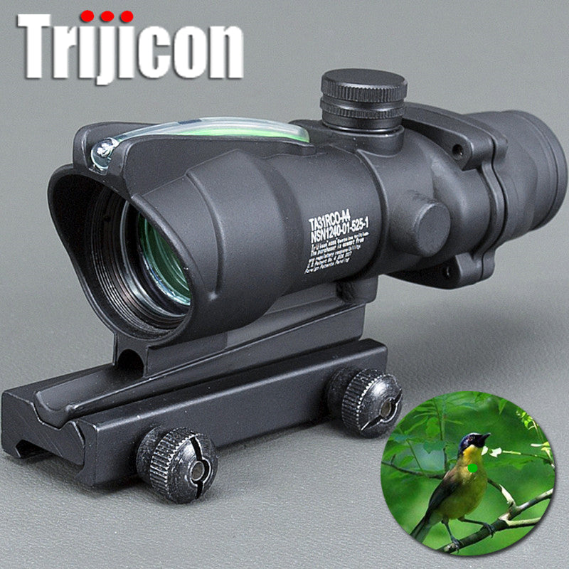 1x32 OR 4X32 Red OR Green Dot Sight Fiber Optic With Picatinny Rail
