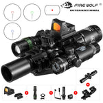 Fire Wolf 1.5-4X30 red dot Optical sight holographic laser set