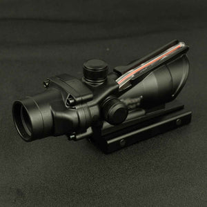1x32 OR 4X32 Red OR Green Dot Sight Fiber Optic With Picatinny Rail